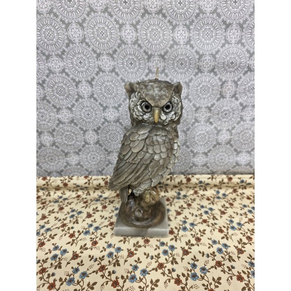 Village Candles Owl Candle Handcrafted Christians Gatlinburg Tennessee Decor - Picture 1 of 8